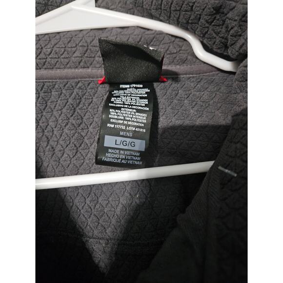 Gerry Navy Softshell Jacket Sz L Bonded Fleece Backing Water Resistant - Picture 1 of 7